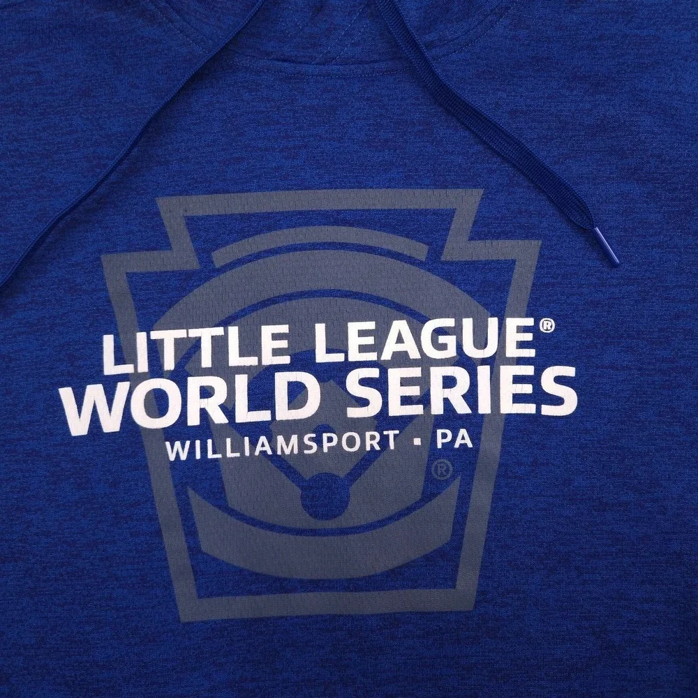 Adidas Little League World Series Hoodie Mens L Blue ClimaWarm Williamsport